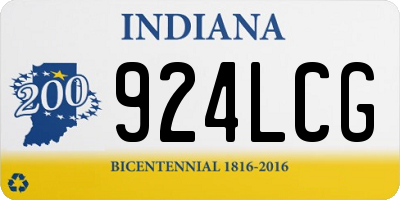 IN license plate 924LCG