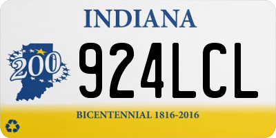 IN license plate 924LCL