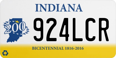 IN license plate 924LCR