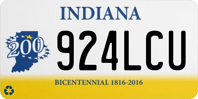 IN license plate 924LCU