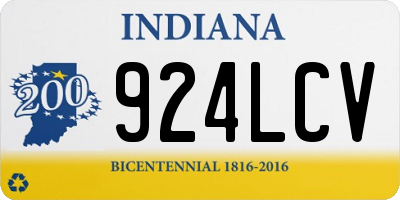 IN license plate 924LCV