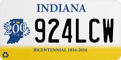 IN license plate 924LCW
