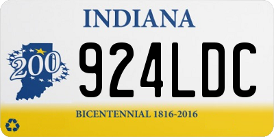 IN license plate 924LDC