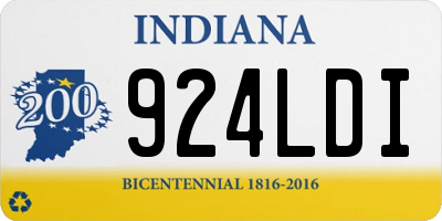 IN license plate 924LDI