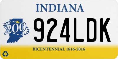 IN license plate 924LDK