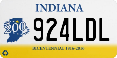 IN license plate 924LDL