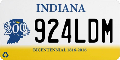 IN license plate 924LDM