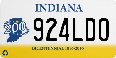 IN license plate 924LDO