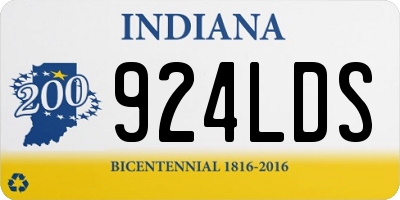 IN license plate 924LDS