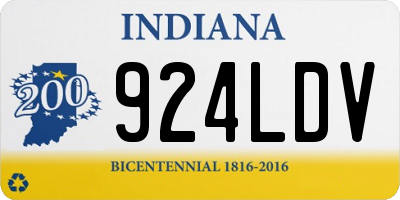 IN license plate 924LDV