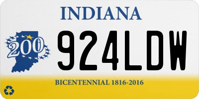 IN license plate 924LDW