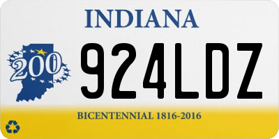IN license plate 924LDZ