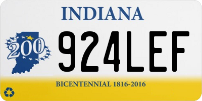IN license plate 924LEF