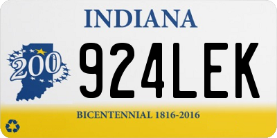 IN license plate 924LEK