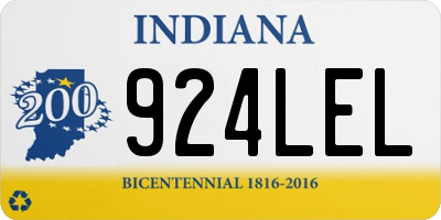 IN license plate 924LEL