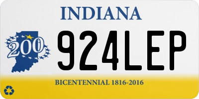 IN license plate 924LEP