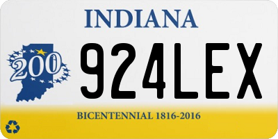 IN license plate 924LEX