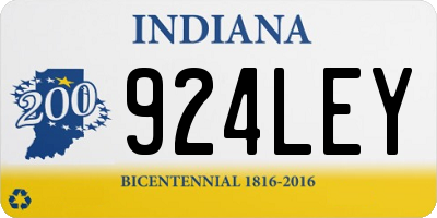 IN license plate 924LEY