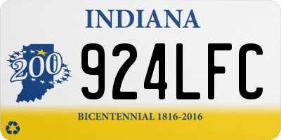 IN license plate 924LFC