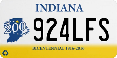 IN license plate 924LFS