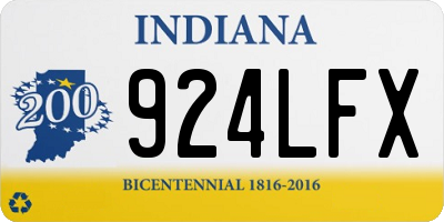 IN license plate 924LFX