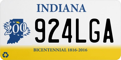 IN license plate 924LGA