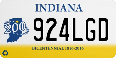 IN license plate 924LGD