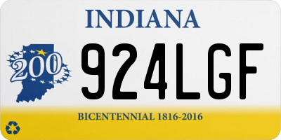 IN license plate 924LGF