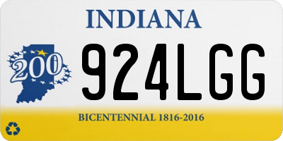 IN license plate 924LGG