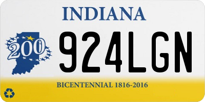 IN license plate 924LGN