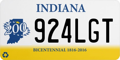 IN license plate 924LGT