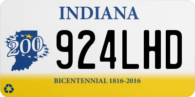 IN license plate 924LHD