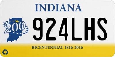 IN license plate 924LHS