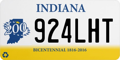 IN license plate 924LHT