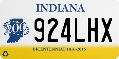 IN license plate 924LHX