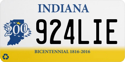 IN license plate 924LIE