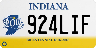IN license plate 924LIF