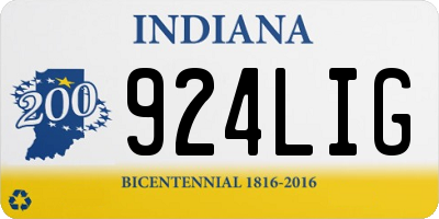 IN license plate 924LIG