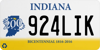 IN license plate 924LIK