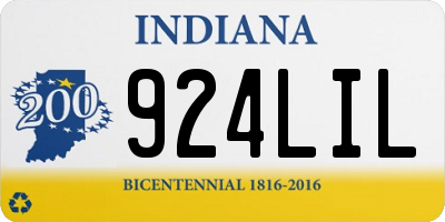 IN license plate 924LIL