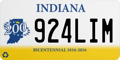 IN license plate 924LIM
