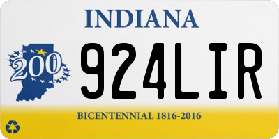 IN license plate 924LIR