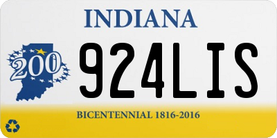 IN license plate 924LIS
