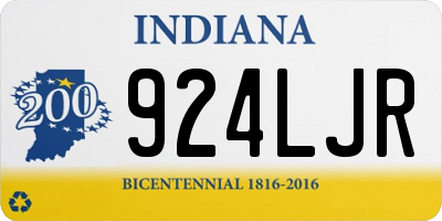 IN license plate 924LJR
