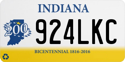 IN license plate 924LKC