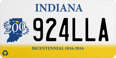 IN license plate 924LLA