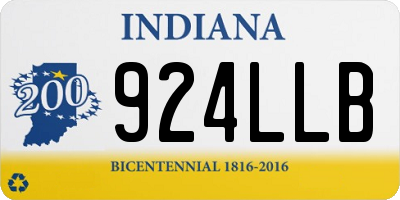 IN license plate 924LLB