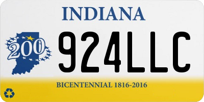 IN license plate 924LLC