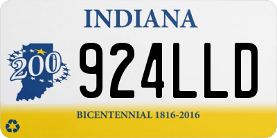 IN license plate 924LLD