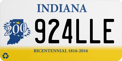 IN license plate 924LLE